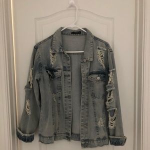 Distressed/Ripped Jean Jacket